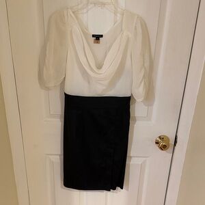 Nikibiki Elegant Black and Cream Dress